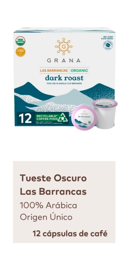 Cápsulas Keurig La Grana Orgánico Guatemala | Tueste Medio y Oscuro | 100% Arábica - Café Guatemalteco