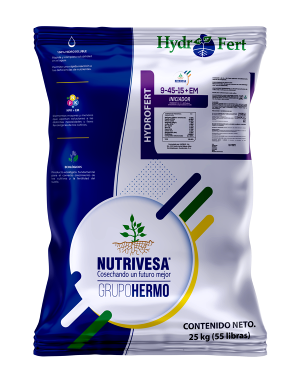 Hydrofert 9-45-15+EM Saco 55 Libras - Fertilizante Foliar | Nutrivesa