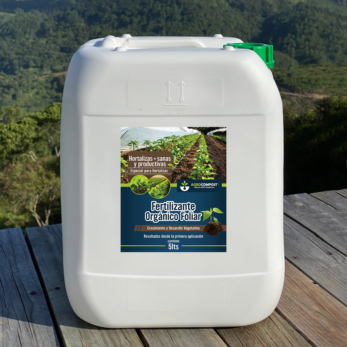 Fertilizante Orgánico Foliar para Crecimiento y Desarrollo Vegetativo de Hortalizas 20 LT - AgroCompost