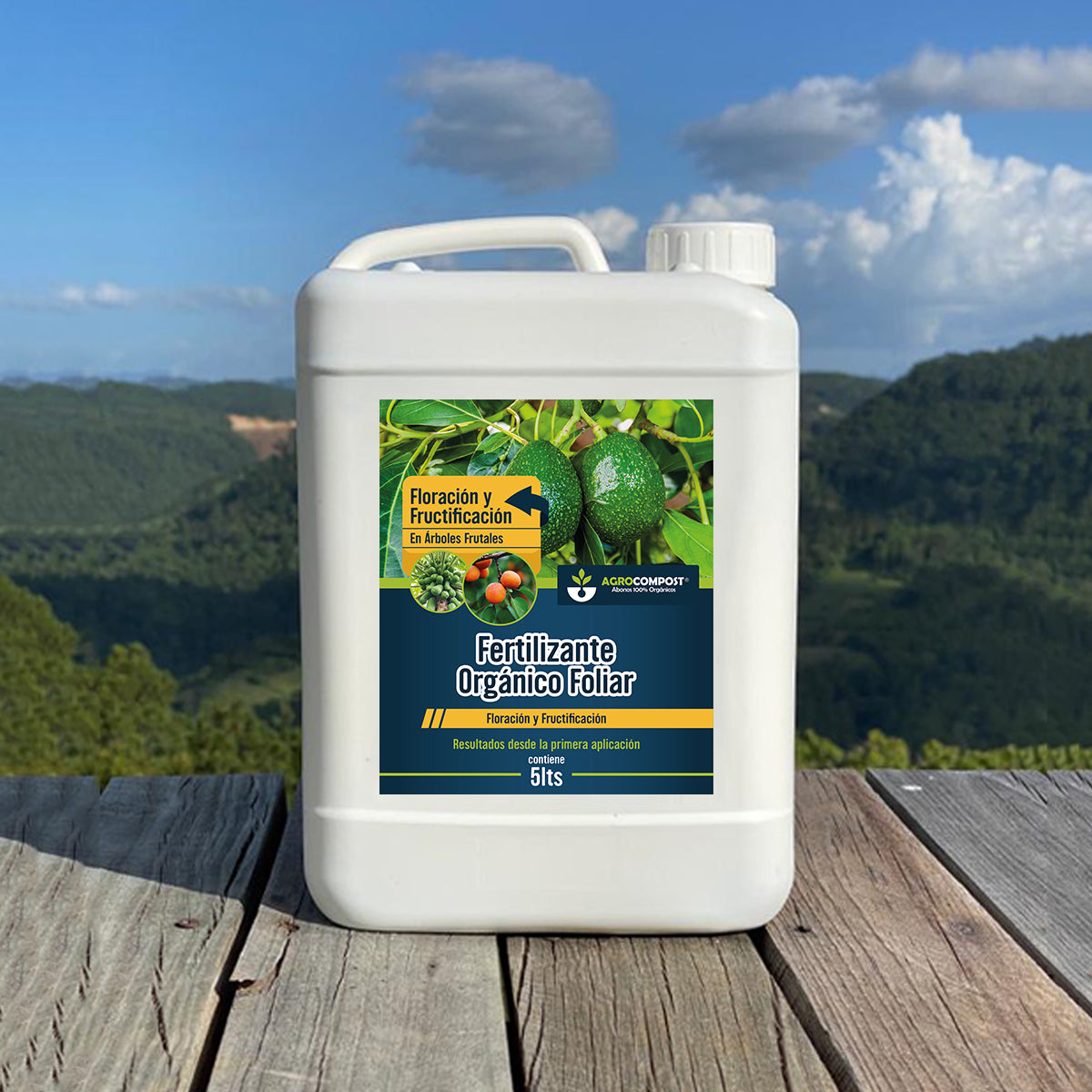 Agrocompost Fertilizante Orgánico Foliar para Floración y Fructificación para Frutales 20 LT - AgroCompost