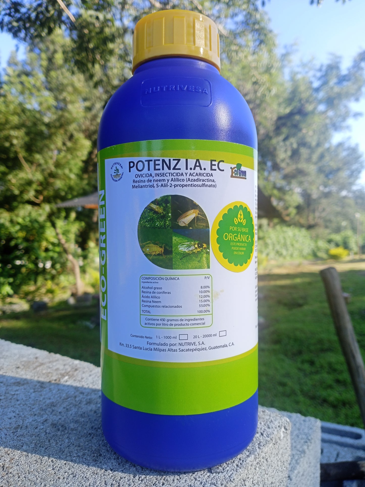 POTENZ I.A. 1 Litro - Insecticida Orgánico Ovicida y Acaricida | Nutrivesa