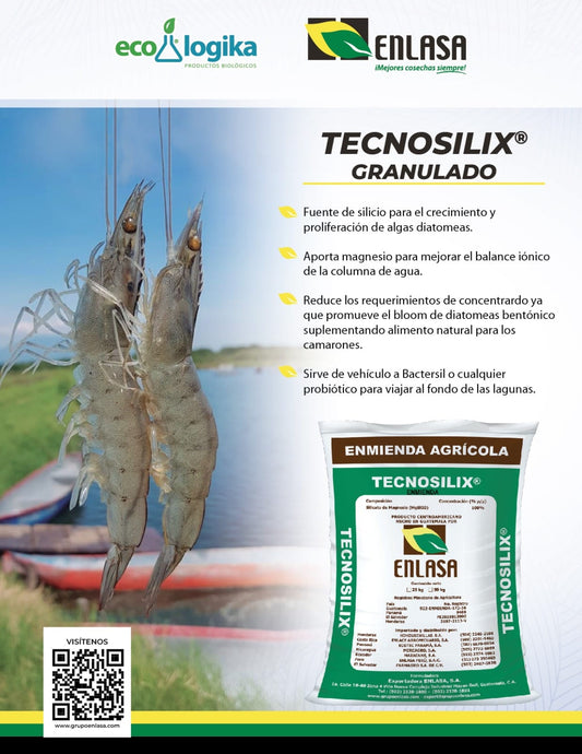 Tecnosilix ENLASA Granulado de 50 Kilos para Camarones - Fertilizante | AgroTerra Guatemala