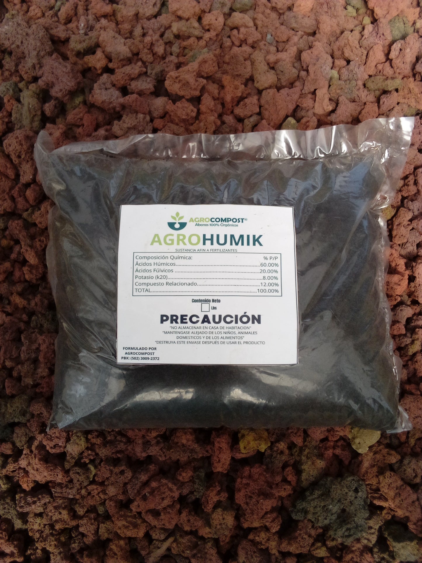 AGROHUMIK Ácido Húmico Polvo 1 lb – 60% Húmico + 20% Fúlvico - AgroCompost Guatemala | Orgánico