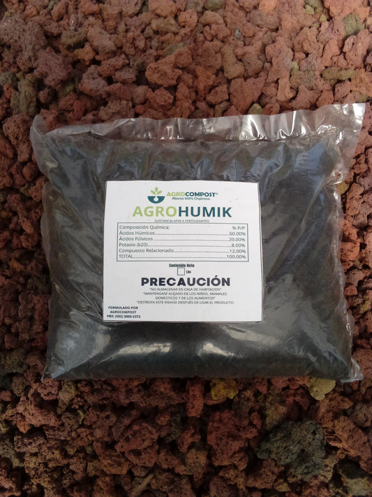 AGROHUMIK Ácido Húmico Polvo 1 lb – 60% Húmico + 20% Fúlvico - AgroCompost Guatemala | Orgánico
