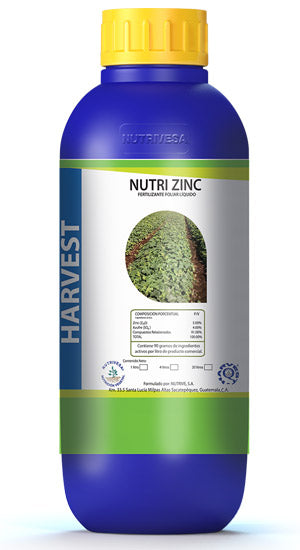 Nutri Zinc 1 Litro - Fertilizante Foliar Quelatado Orgánico de Zinc y Azufre | Nutrivesa