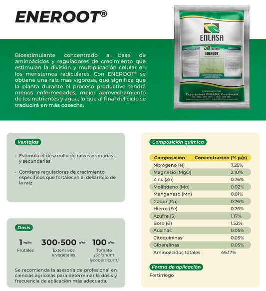 Eneroot ENLASA - Fertilizante | AgroTerra Guatemala