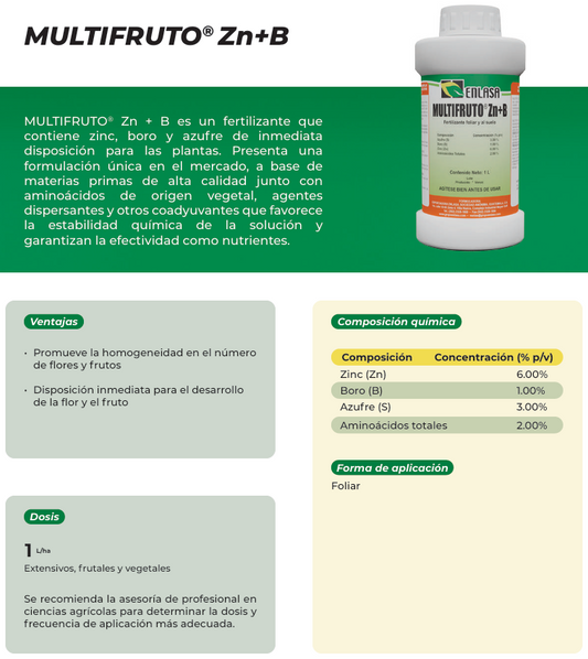 Multifruto ENLASA ZN+B - Fertilizante | AgroTerra Guatemala