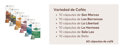 Cápsulas Cafe La Grana Variety Pack para Maquinas Nespresso. 60 Capsulas - Café Guatemalteco | AgroTerra