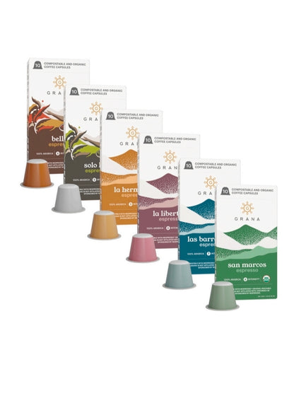 Cápsulas Cafe La Grana Variety Pack para Maquinas Nespresso. 60 Capsulas - Café Guatemalteco | AgroTerra