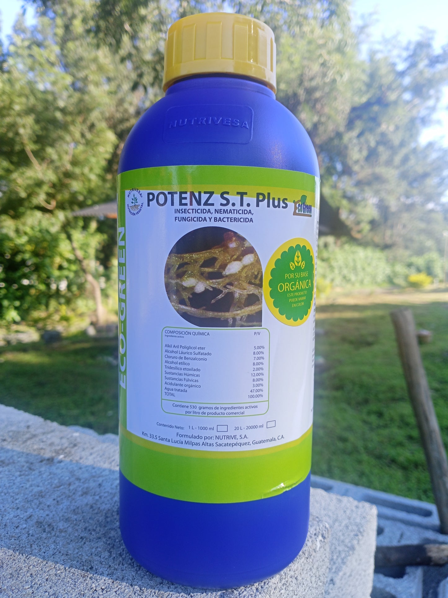 POTENZ S.T. Plus 1 Litro - Insecticida, Nematicida, Fungicida y Bactericida Orgánico | Nutrivesa
