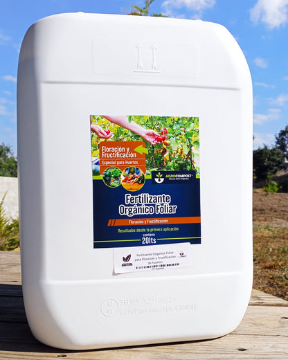 Fertilizante Orgánico Foliar para Floración y Fructificación de Huertos 20 LT - AgroCompost Guatemala