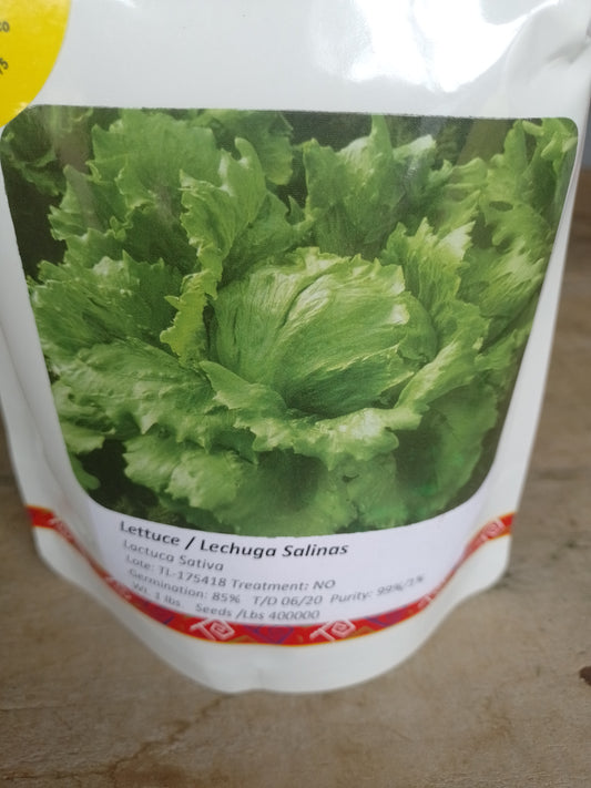 Semilla Lechuga Salinas Bola 1 LB Marca Corona | AgroTerra Guatemala