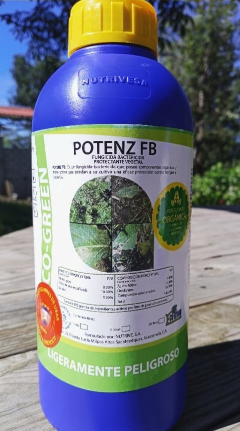 POTENZ FB 1 Litro - Fungicida y Bactericida Orgánico Protectante | Nutrivesa
